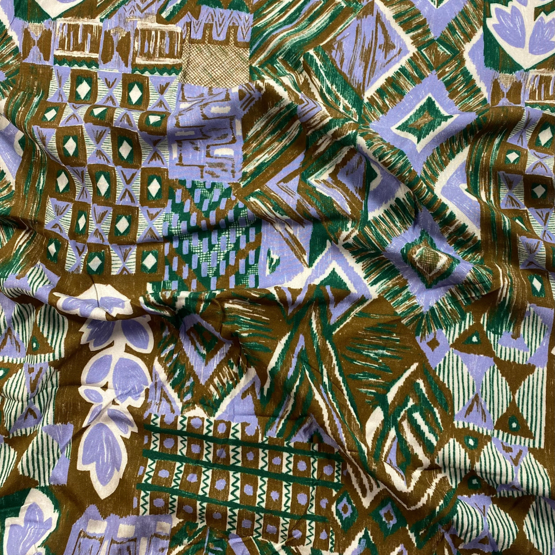 Popelina lila y verde