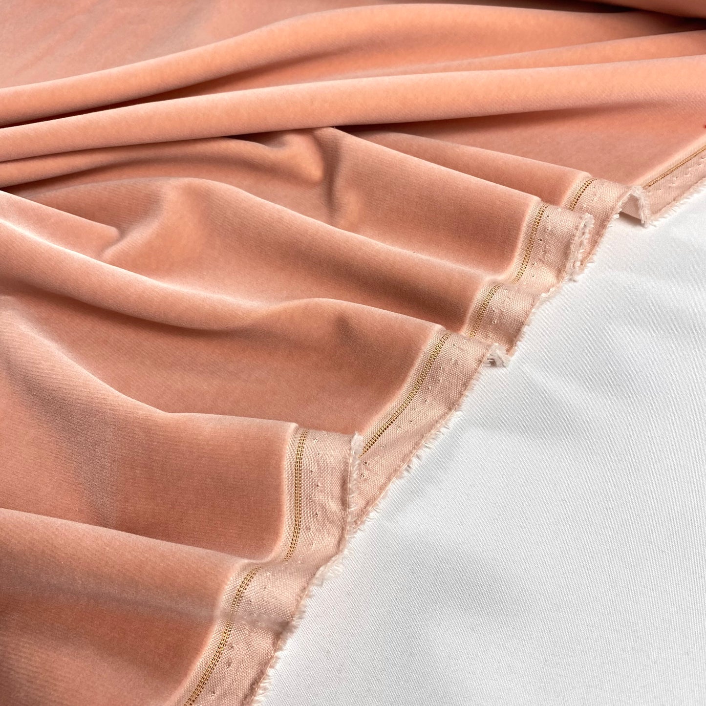 Terciopelo 100% algodón color melocotón