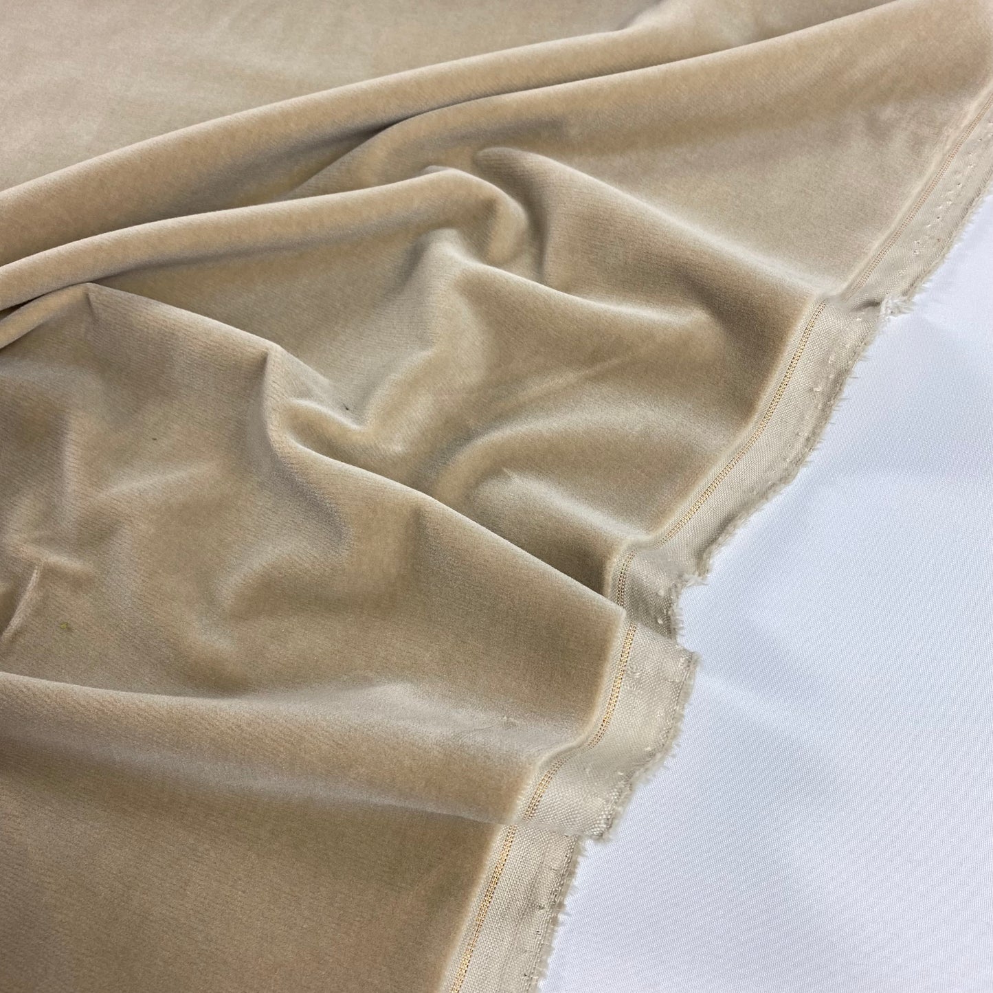 Terciopelo beige 100% algodón