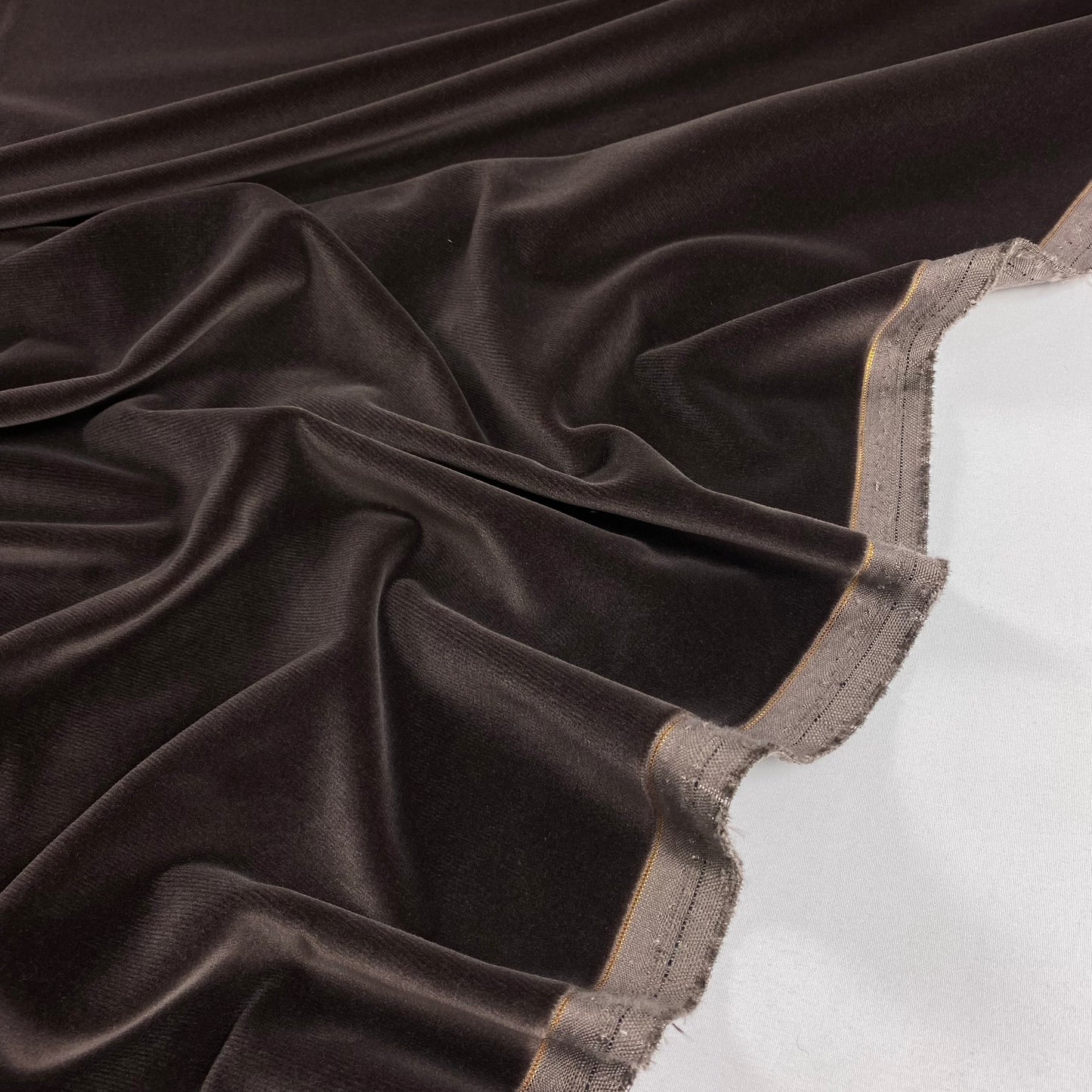 terciopelo gris oscuro 100% algodón