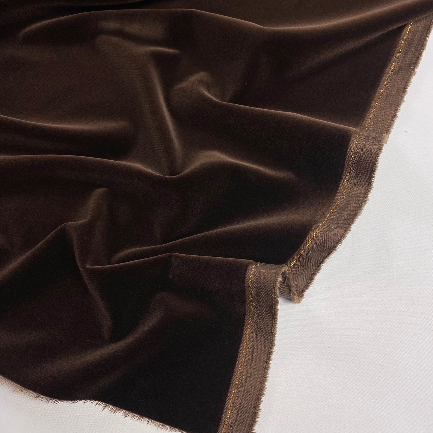 Brown 100% cotton velvet