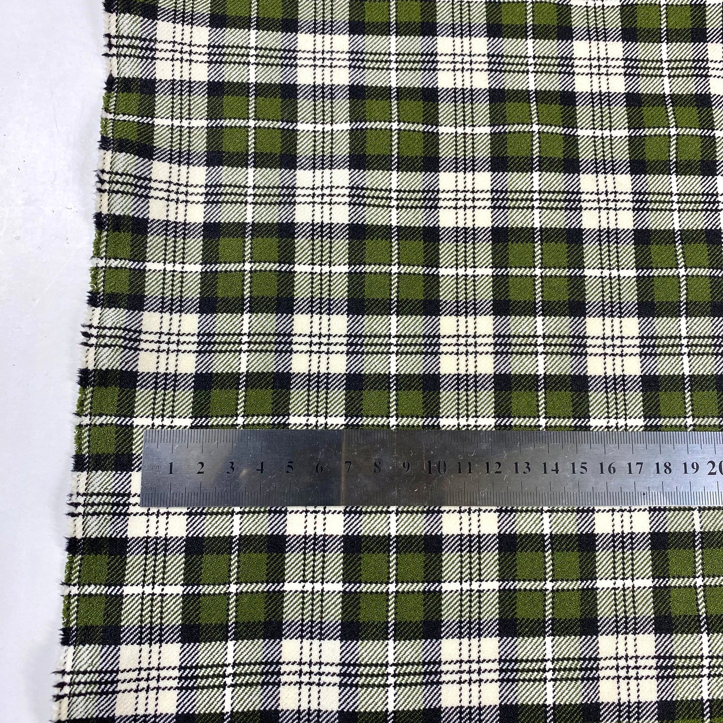 Tartán escocés verde y blanco