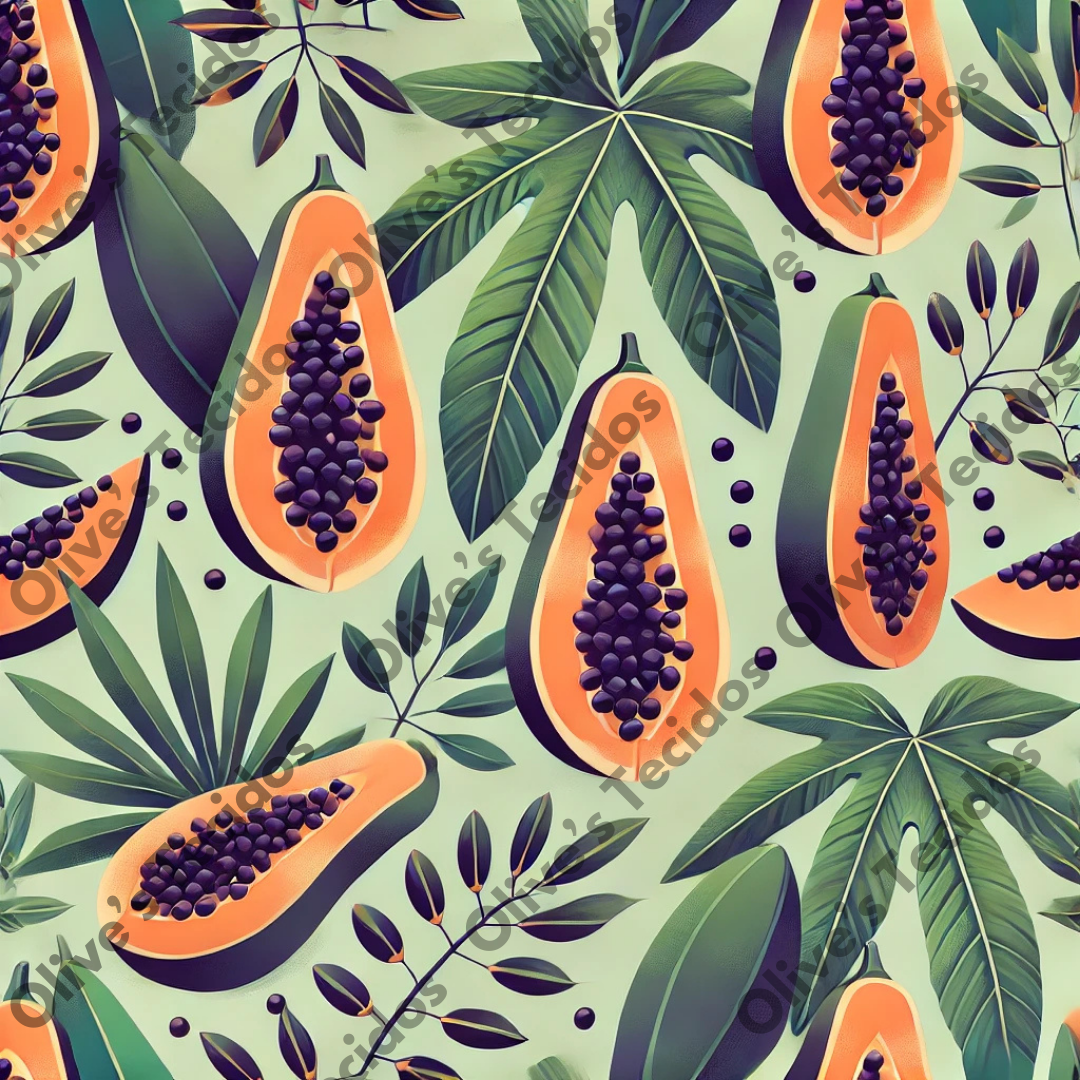 Patrón de sandías con fondo verde