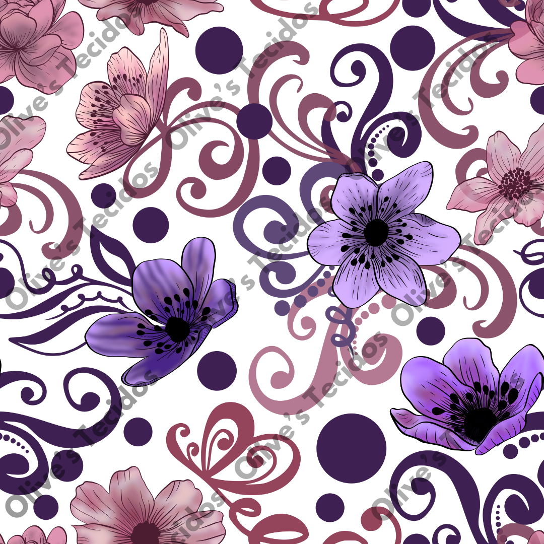 OT090 - padrão flores