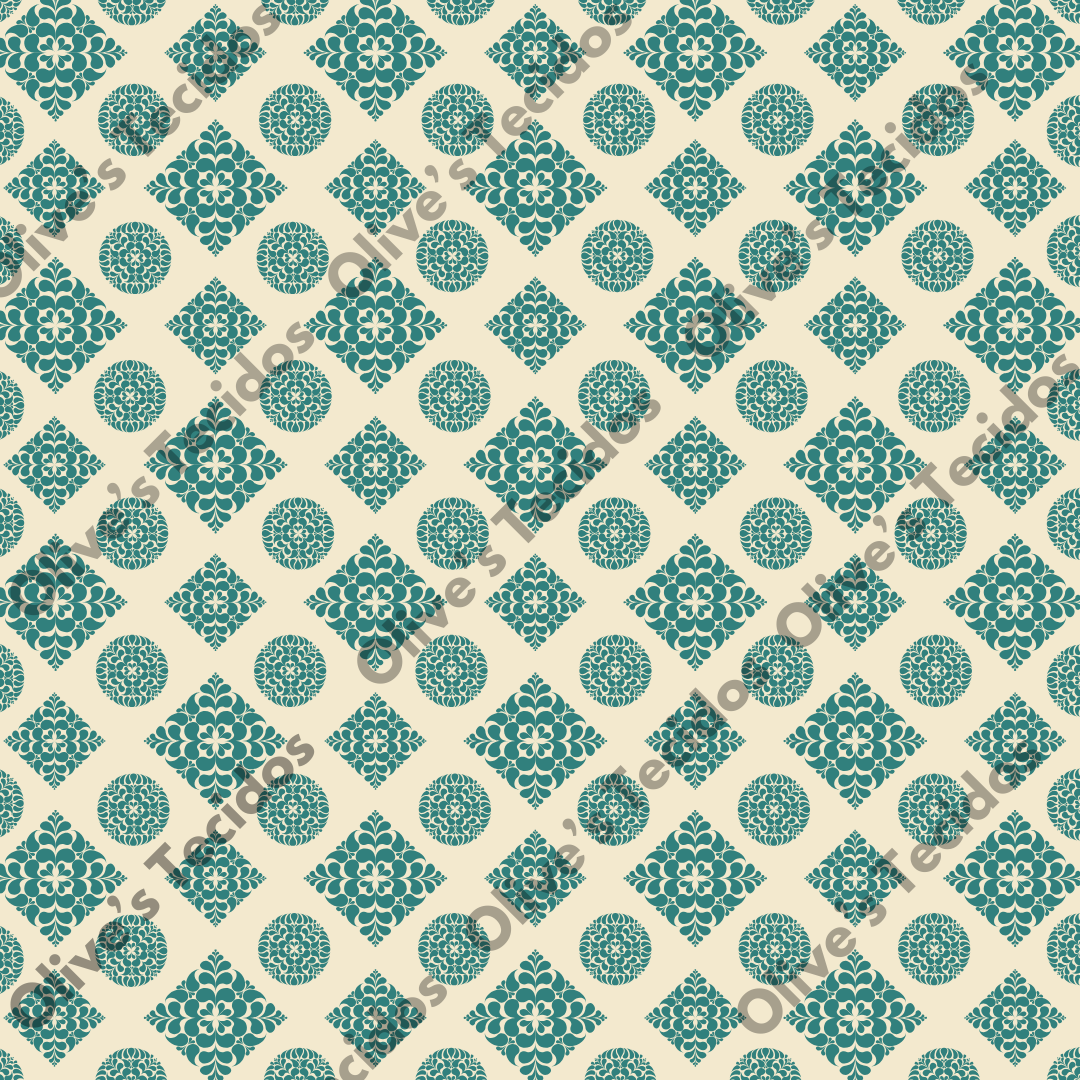 Patrón de sandías con fondo verde