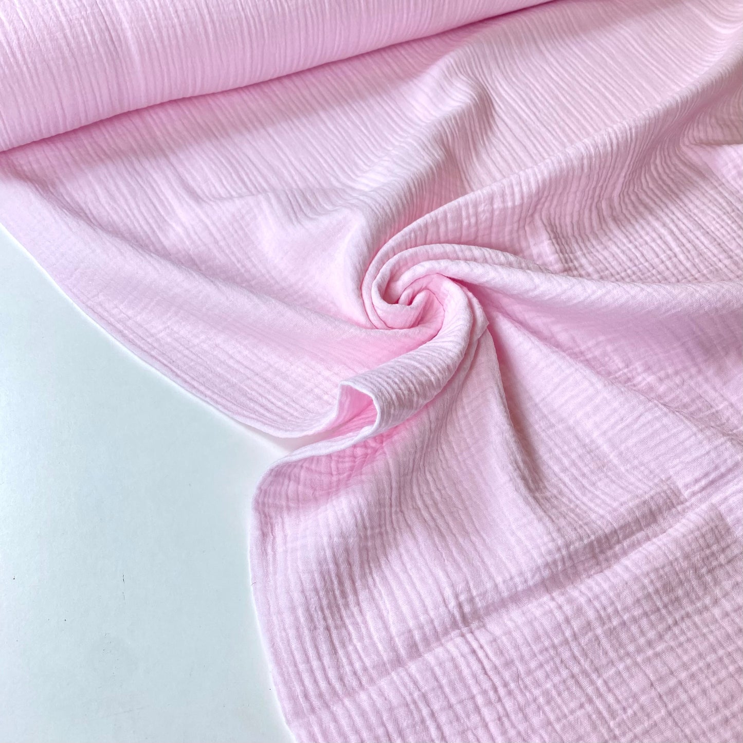 Musselina Dupla 100% Algodão Rosa Bebé