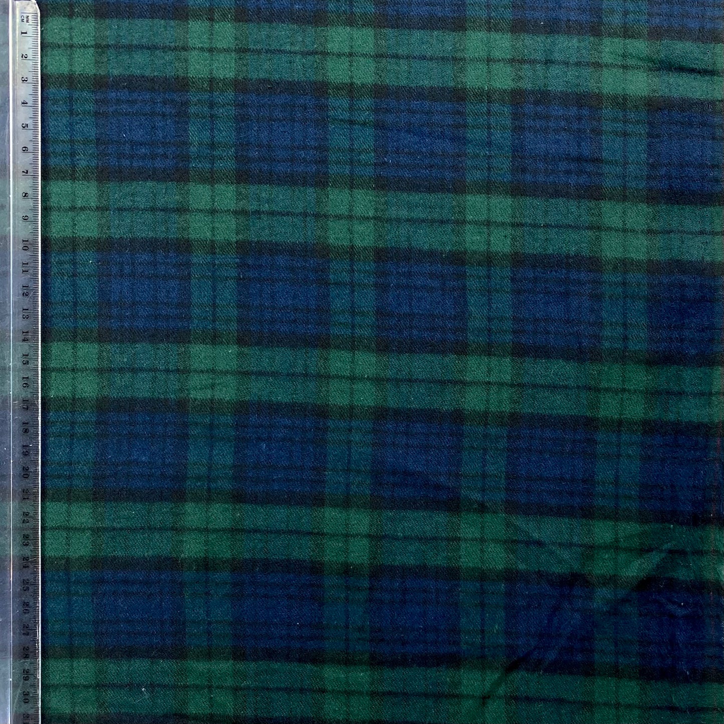Flanela tons azul escuro e verde