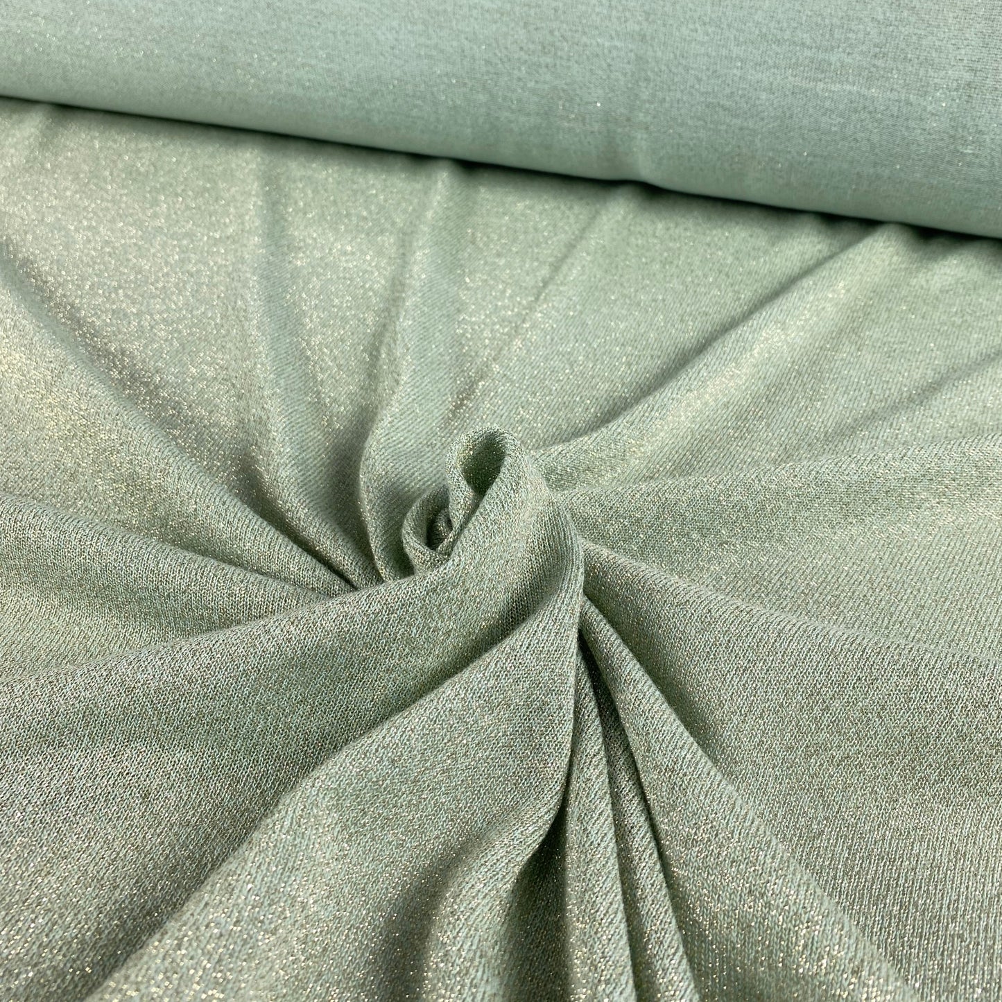 Jersey lurex verde com elastano