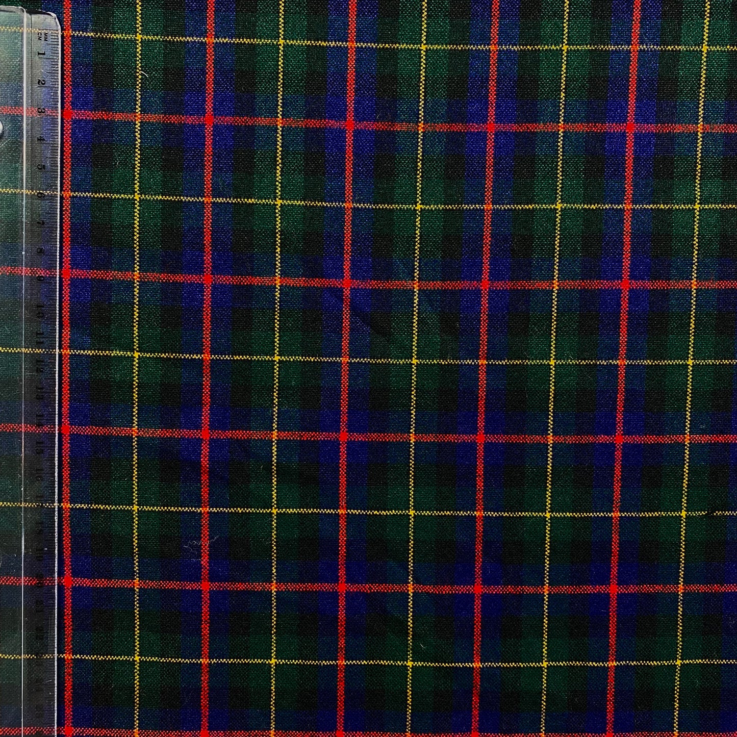 Tartán a cuadros azul y verde