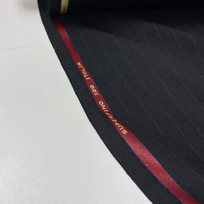 Tela negra a medida con rayas