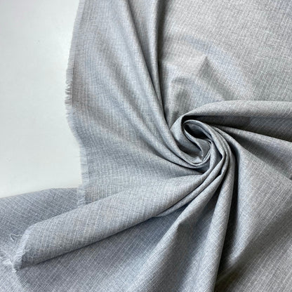 Tela sastre gris con rayas