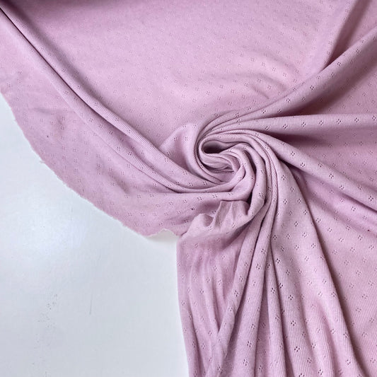 Malha picotada rosa velho