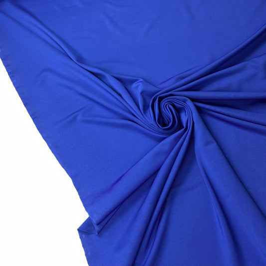 Tejido de punto de lycra azul real mate