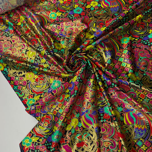 Lycra termosellada con estampado colorido