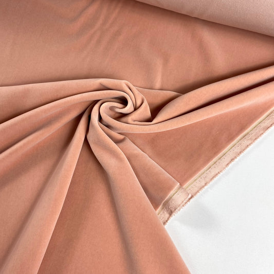 Terciopelo 100% algodón color melocotón
