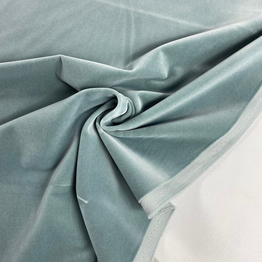 terciopelo azul platino 100% algodón
