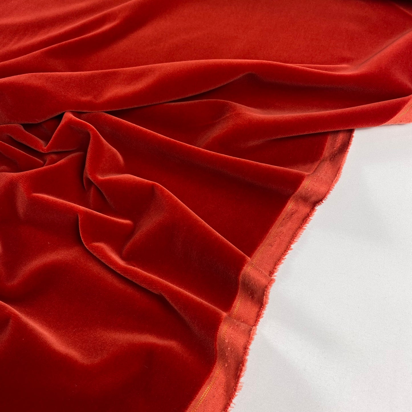 Terciopelo naranja 100% algodón