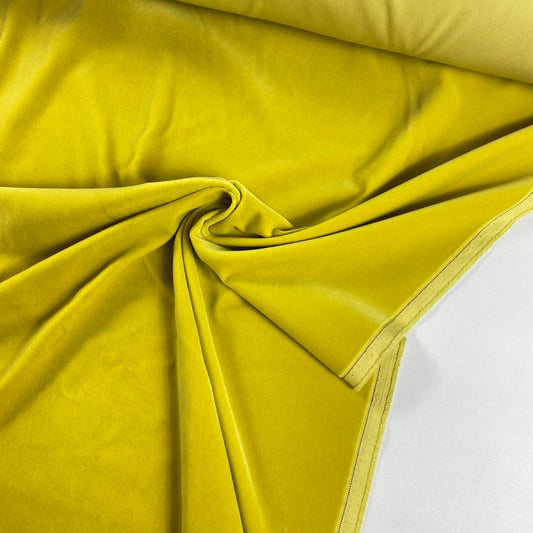 terciopelo de algodón 100% color amarillo limón