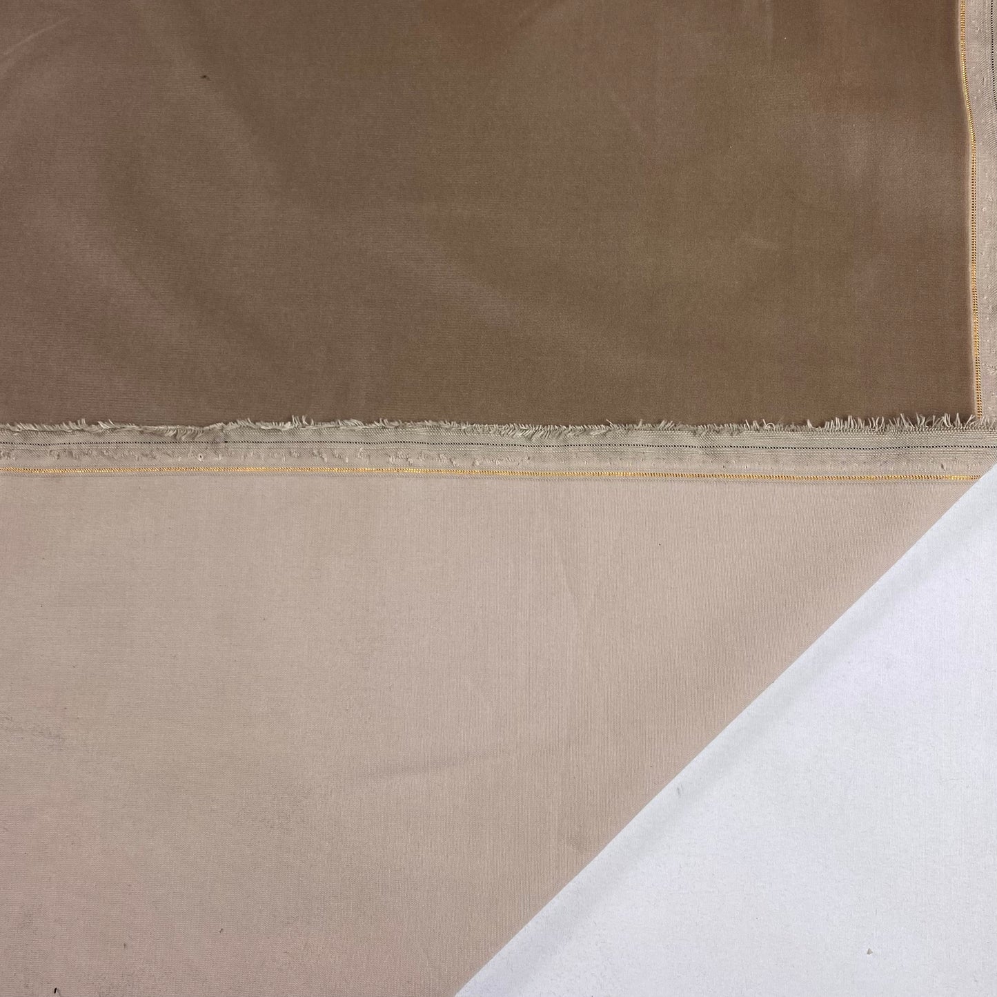 terciopelo de algodón 100% color beige oscuro