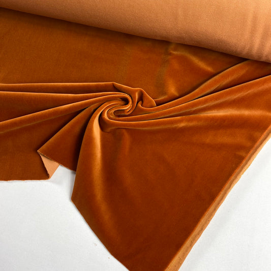 Terciopelo color caramelo 100% algodón
