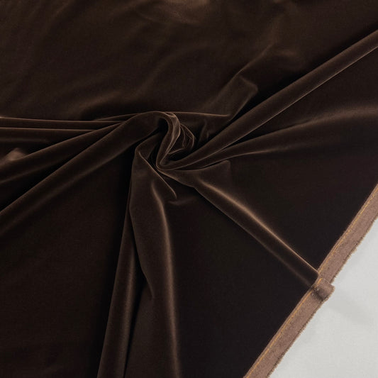 Terciopelo marrón 100% algodón