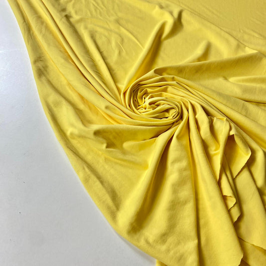 Tejido de punto tipo suplex amarillo pastel