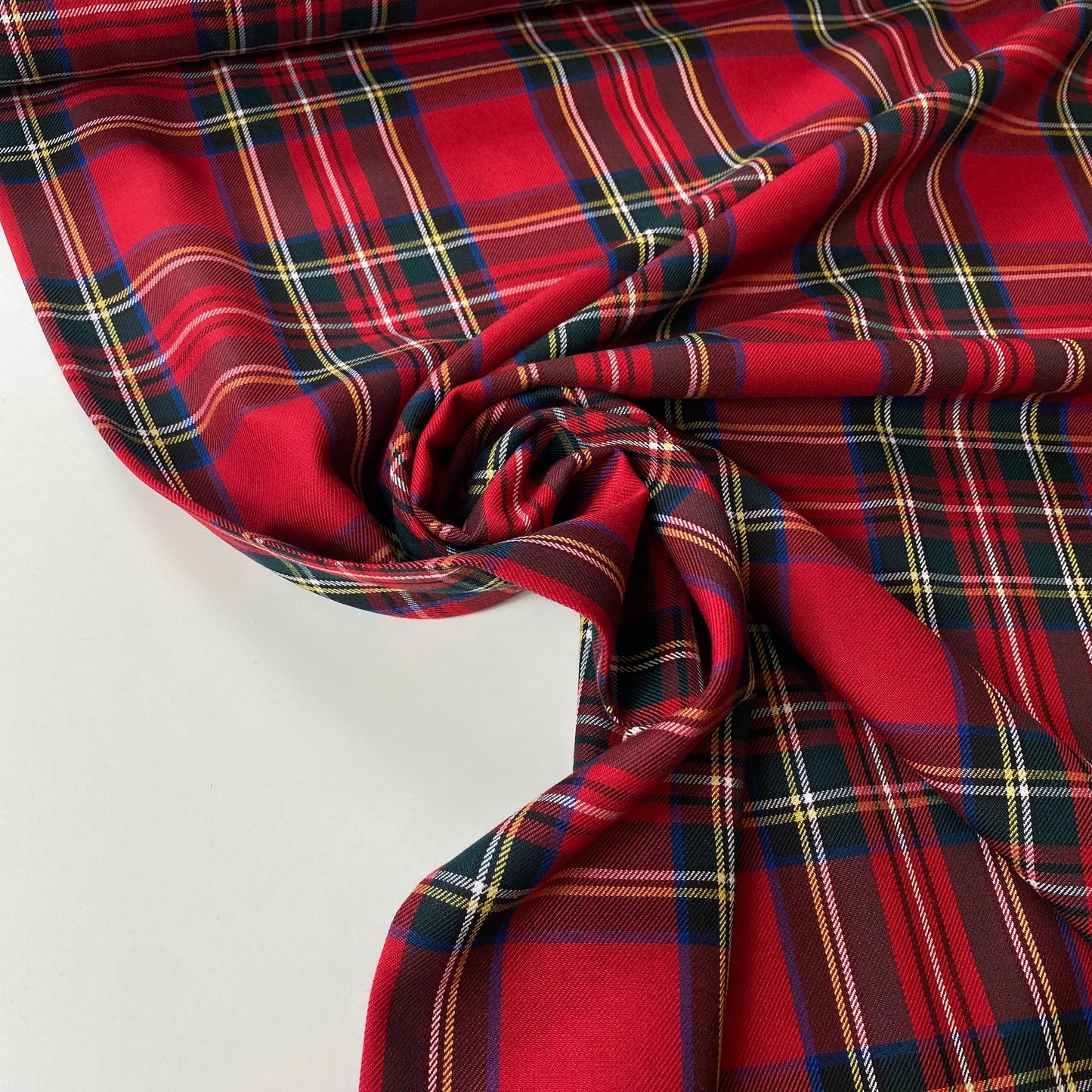 Tartán escocés rojo con grandes cuadrados