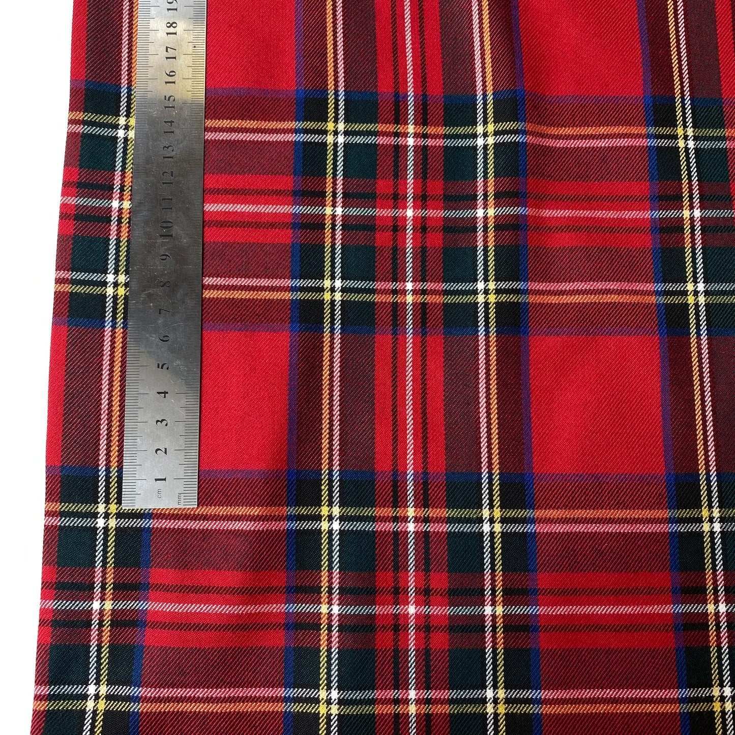 Tartán escocés rojo con grandes cuadrados