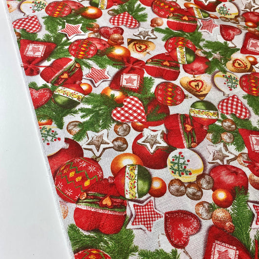 cinta con estampado navideño