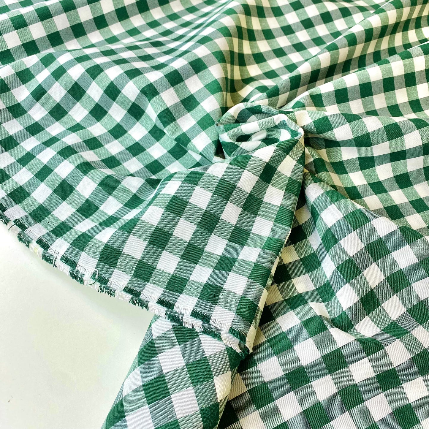 Cinta de cuadros verdes y blancos