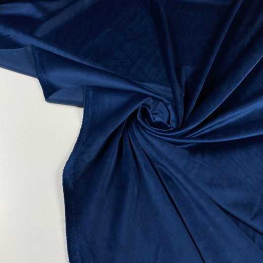 terciopelo azul marino 100% poliéster