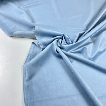 Veludo 100% poliéster azul platinado