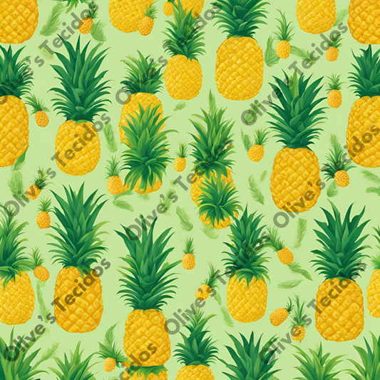 Patrón de sandías con fondo verde