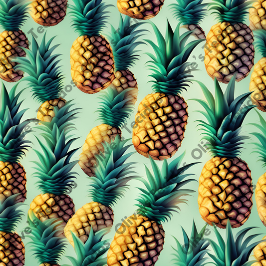 Patrón de sandías con fondo verde