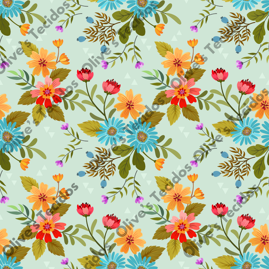 Watermelons pattern with green background