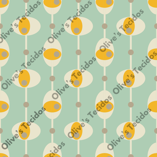 Watermelons pattern with green background