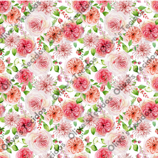 Watermelons pattern with green background