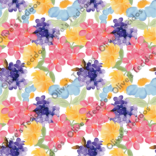 Watermelons pattern with green background