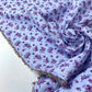 Cambray 100% Algodón con Fondo Lila Claro y Flores Moradas