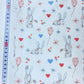Batista 100% Algodón Blanca Con Conejitos y Corazones