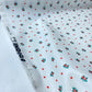 Cambray 100% Algodón Blanco Con Pequeñas Flores Rojo Vivo