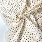 Cambray 100% Algodón Perla con Corazones Marrones