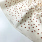 Cambray 100% Algodón Perla con Corazones Marrones