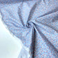Cambray 100% Algodón Azul Cielo Con Flores Blancas y Rojas