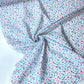 Cambray 100% Algodón Blanco Con Flores Rosas y Azules