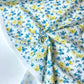 Cambray 100% Algodón Blanco Con Flores Azules y Amarillas