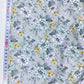 Sarga 100% Algodón Gris Con Flores Amarillas y Blancas