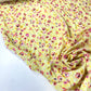 Popelina 100% Viscosa Amarilla con Flores Rosas