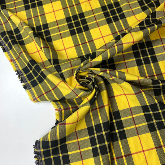 Tartan Escocês Amarelo e Preto