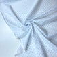 Cambray 100% Algodón Blanco Con Corazones Azules